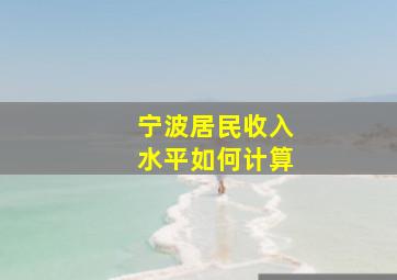 宁波居民收入水平如何计算