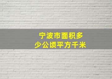 宁波市面积多少公顷平方千米