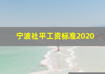 宁波社平工资标准2020