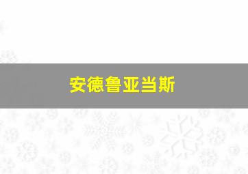 安德鲁亚当斯