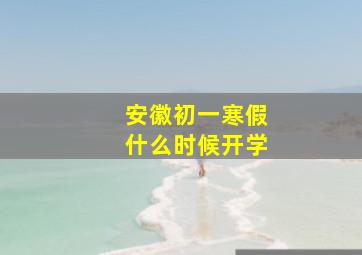 安徽初一寒假什么时候开学