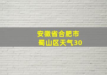 安徽省合肥市蜀山区天气30