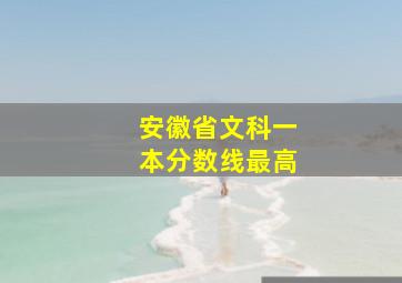 安徽省文科一本分数线最高