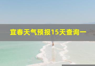 宜春天气预报15天查询一