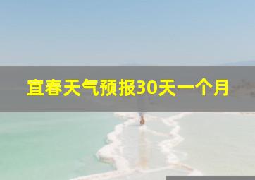 宜春天气预报30天一个月