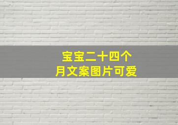 宝宝二十四个月文案图片可爱