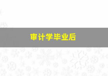 审计学毕业后