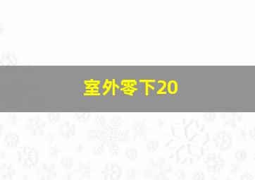 室外零下20