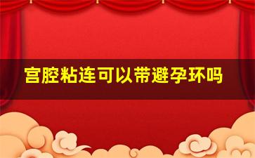 宫腔粘连可以带避孕环吗