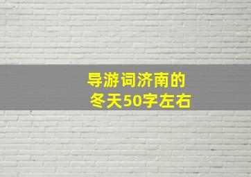 导游词济南的冬天50字左右