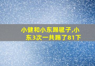 小健和小东踢毽子,小东3次一共踢了81下