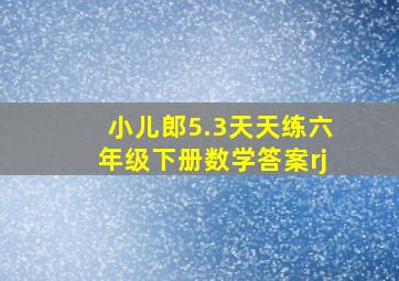 小儿郎5.3天天练六年级下册数学答案rj