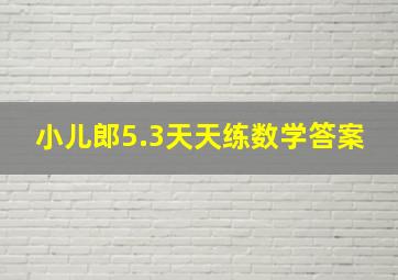 小儿郎5.3天天练数学答案