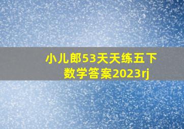 小儿郎53天天练五下数学答案2023rj