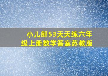 小儿郎53天天练六年级上册数学答案苏教版