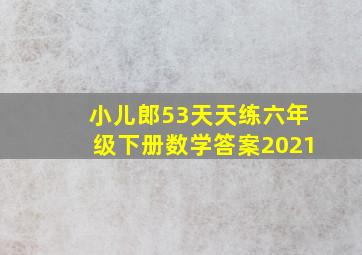 小儿郎53天天练六年级下册数学答案2021