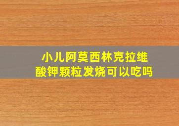 小儿阿莫西林克拉维酸钾颗粒发烧可以吃吗