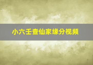 小六壬查仙家缘分视频