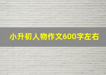 小升初人物作文600字左右