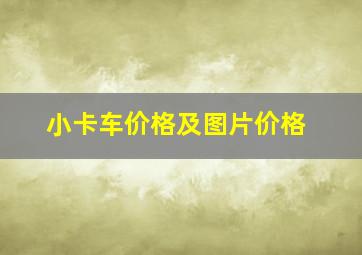 小卡车价格及图片价格