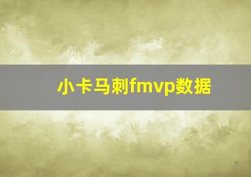 小卡马刺fmvp数据