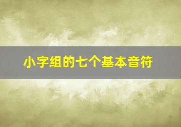 小字组的七个基本音符