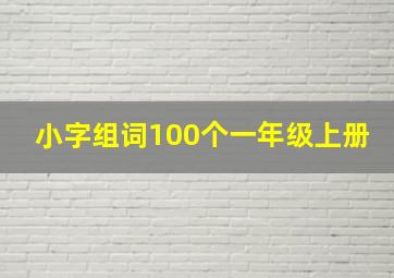 小字组词100个一年级上册