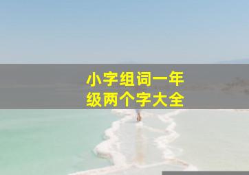 小字组词一年级两个字大全