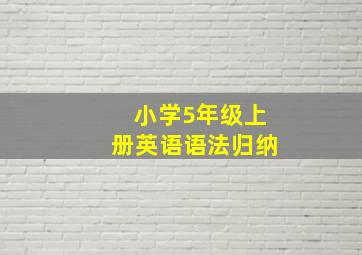 小学5年级上册英语语法归纳