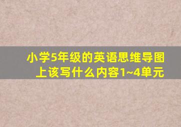 小学5年级的英语思维导图上该写什么内容1~4单元