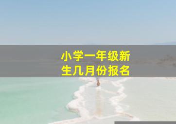 小学一年级新生几月份报名