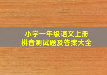 小学一年级语文上册拼音测试题及答案大全