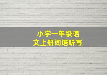 小学一年级语文上册词语听写