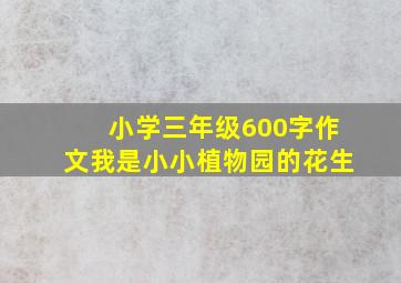 小学三年级600字作文我是小小植物园的花生