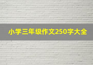 小学三年级作文250字大全