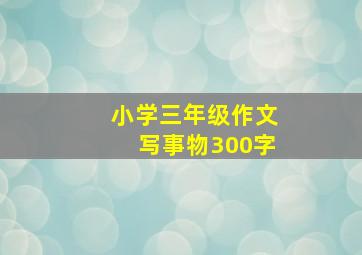 小学三年级作文写事物300字