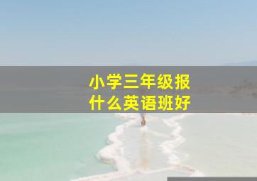 小学三年级报什么英语班好