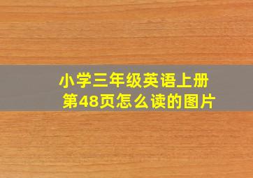 小学三年级英语上册第48页怎么读的图片