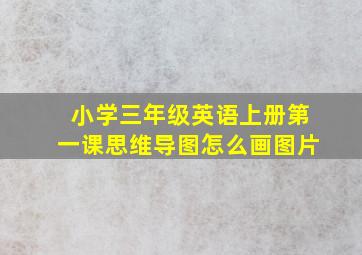 小学三年级英语上册第一课思维导图怎么画图片