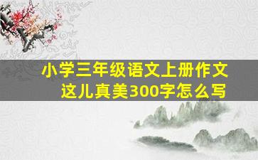 小学三年级语文上册作文这儿真美300字怎么写