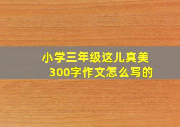 小学三年级这儿真美300字作文怎么写的