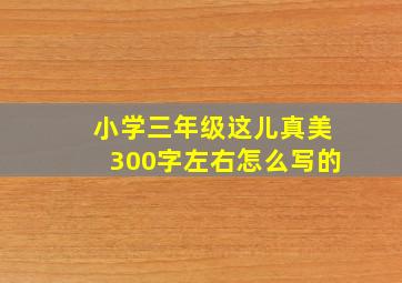 小学三年级这儿真美300字左右怎么写的