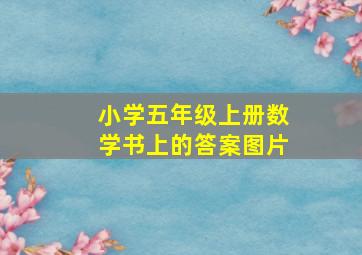 小学五年级上册数学书上的答案图片