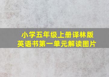 小学五年级上册译林版英语书第一单元解读图片