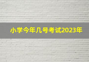 小学今年几号考试2023年