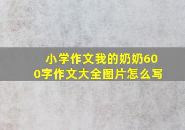 小学作文我的奶奶600字作文大全图片怎么写