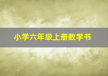 小学六年级上册数学书