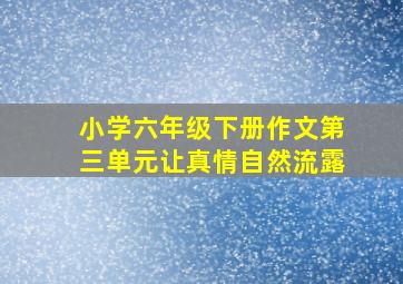 小学六年级下册作文第三单元让真情自然流露