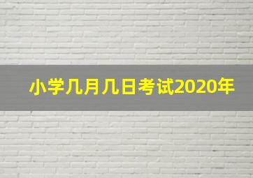 小学几月几日考试2020年