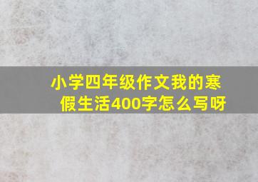 小学四年级作文我的寒假生活400字怎么写呀